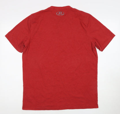 Under Armour Men's Red Loose Fit T-Shirt M