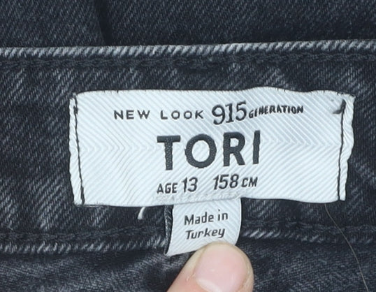 New Look Black Skinny Jeans Teens Size 13 Distressed