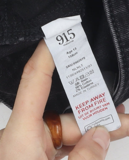 New Look Black Skinny Jeans Teens Size 13 Distressed