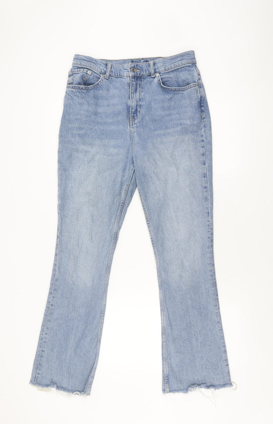 Asos Design Women's Blue Straight Jeans, Size 14