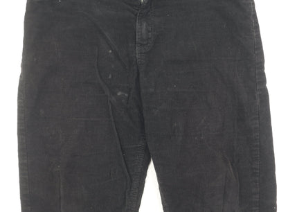H&M Girls Black Corduroy Trousers, Size 12-13 Years, Casual