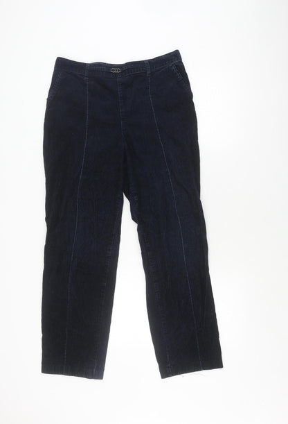 Womens UK Size 12 Marks and Spencer Regular Fit  Blue Trousers