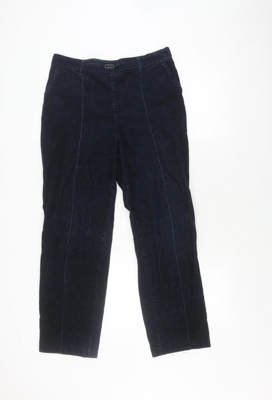 Womens UK Size 12 Marks and Spencer Regular Fit  Blue Trousers