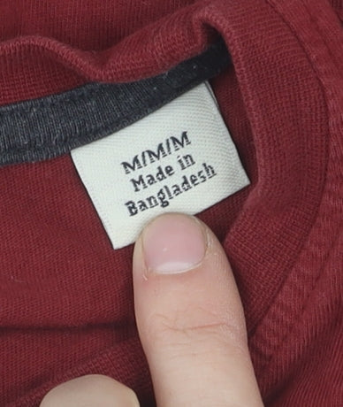 Original Penguin Men's Red Cotton T-Shirt, Size M