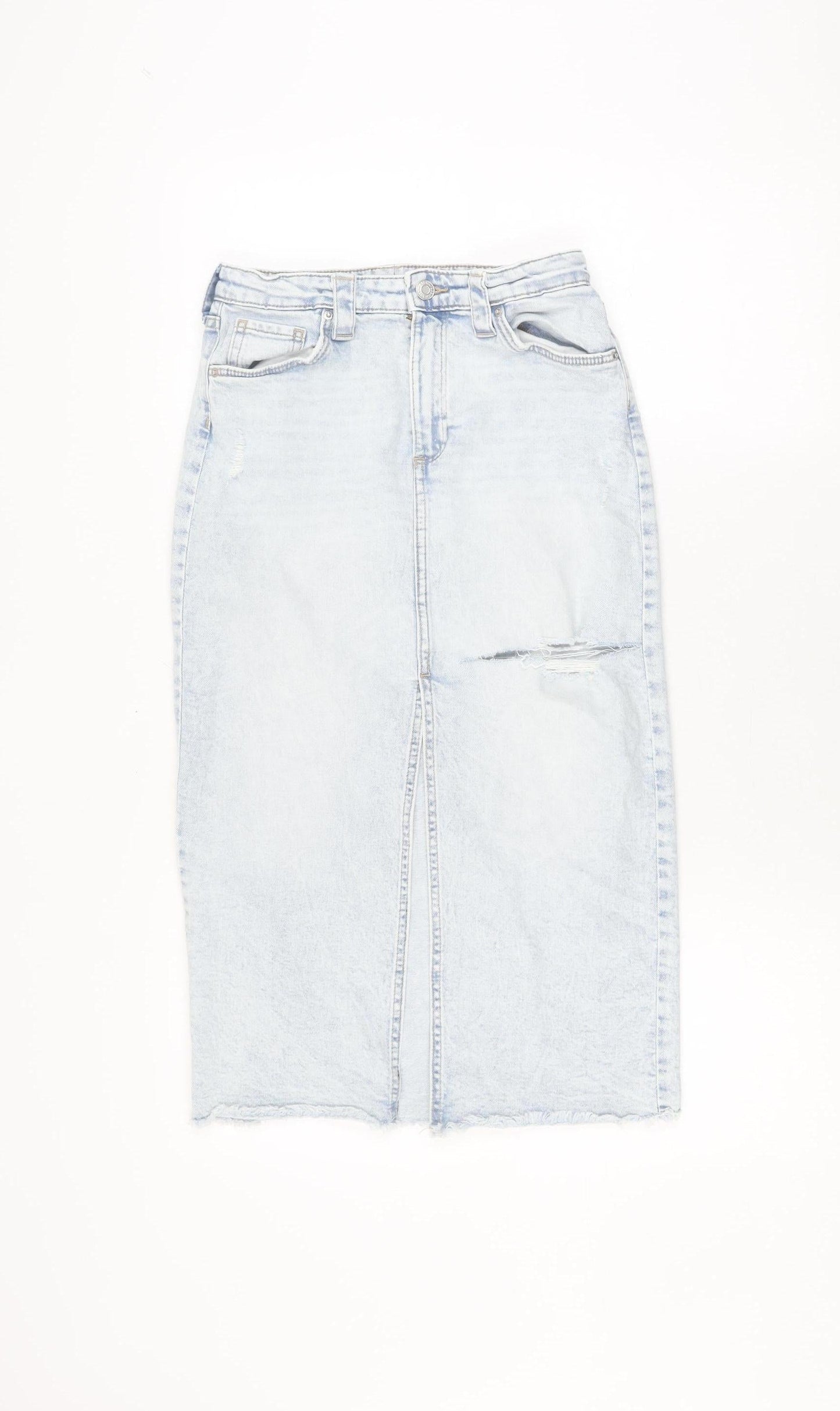 H&M Teens Blue Denim Pencil Skirt Size 10