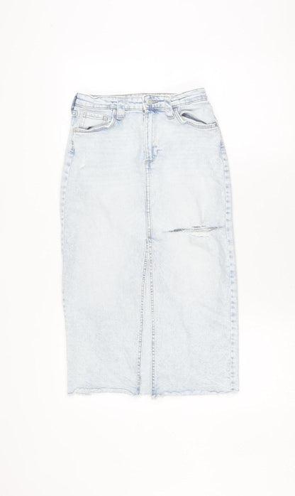 H&M Teens Blue Denim Pencil Skirt Size 10