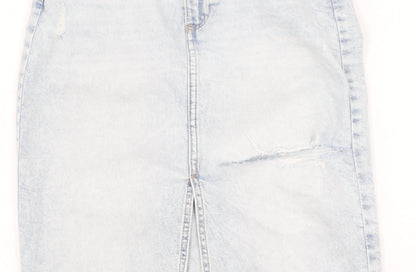 H&M Teens Blue Denim Pencil Skirt Size 10