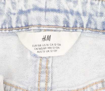 H&M Teens Blue Denim Pencil Skirt Size 10