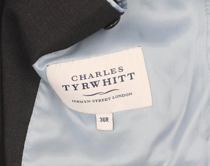 Mens UK Size 36 Charles Tyrwhitt Regular Black Suit Jacket