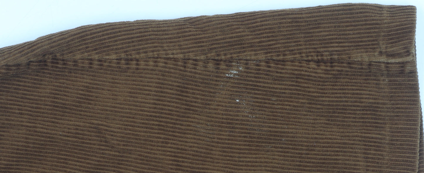 New Look Women's Brown Corduroy Pencil Skirt, Size 8