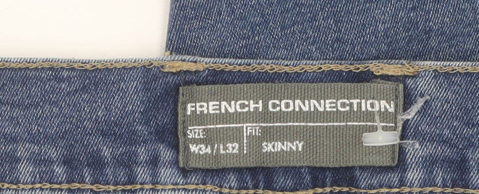 French Connection Men's Blue Skinny Jeans W34/L32