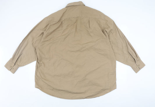 Womens UK Size 12 COLLUSION Beige Basic Button-Up