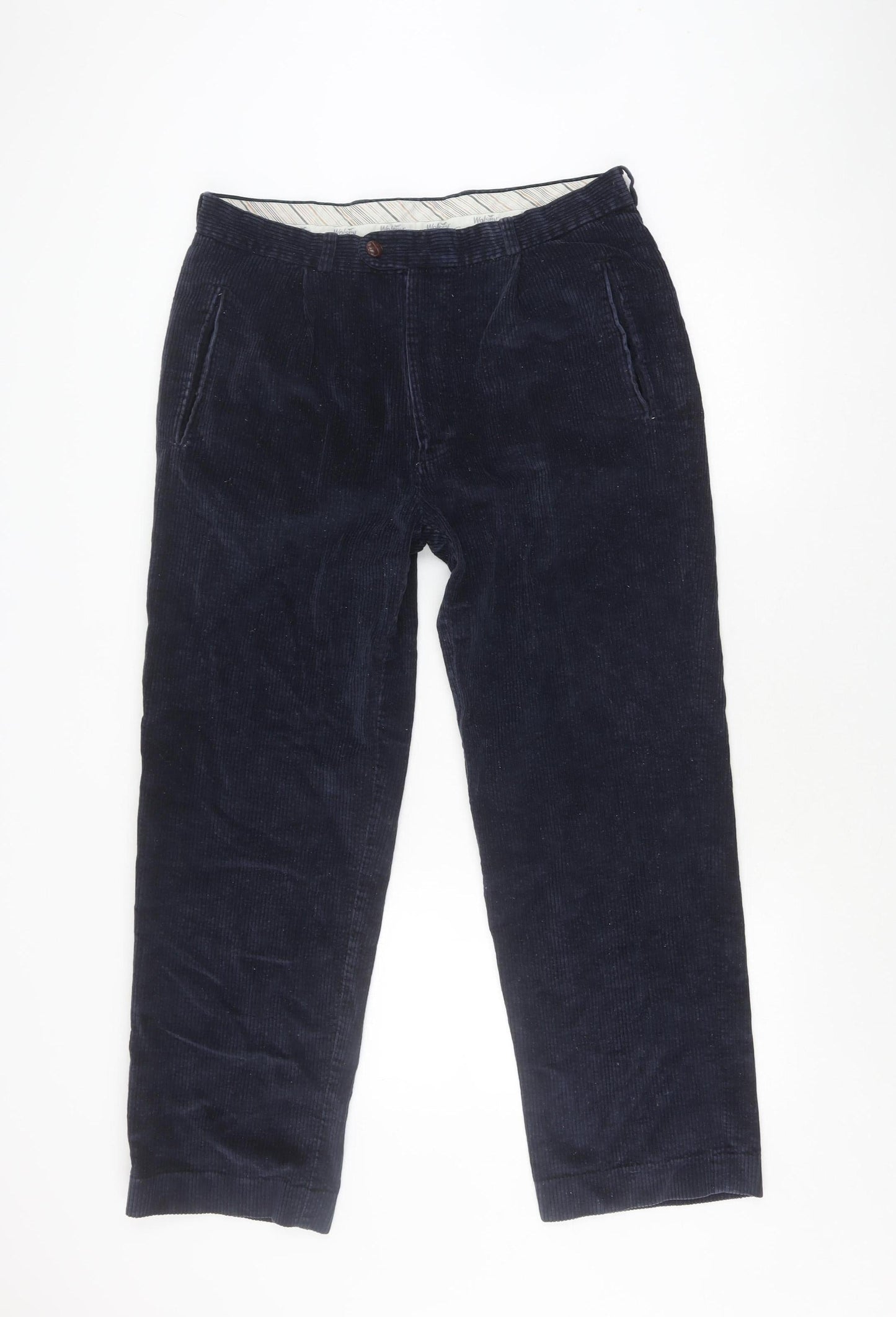 Wolsey Men's Blue Corduroy Trousers Size L