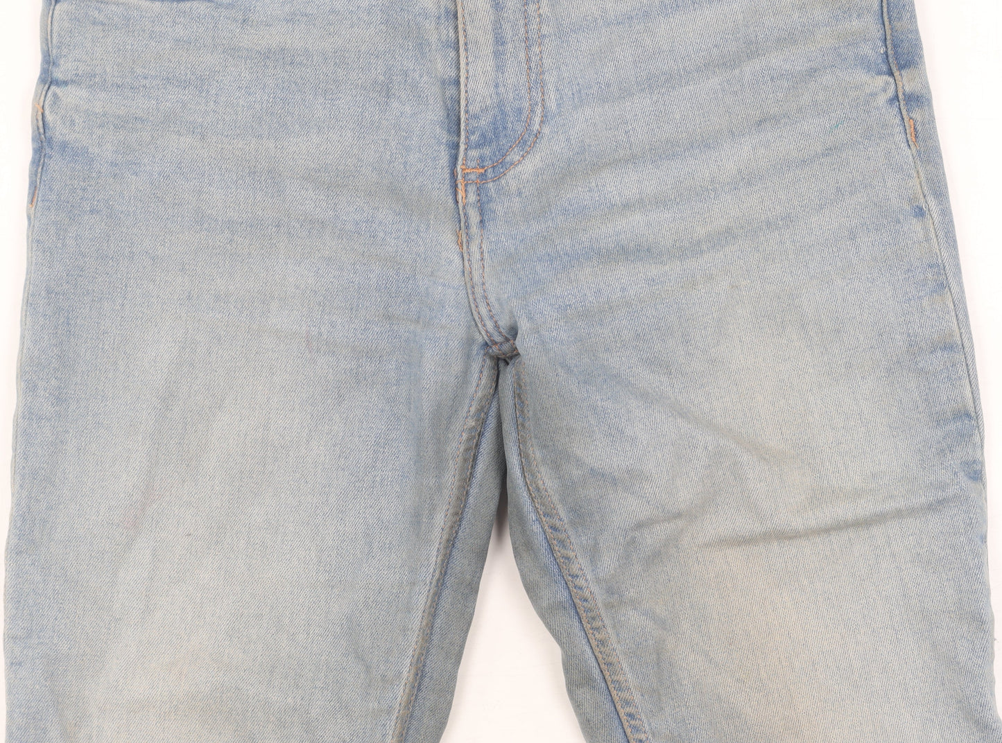 Zara Women's Blue Straight Jeans Size 8 with Fringe