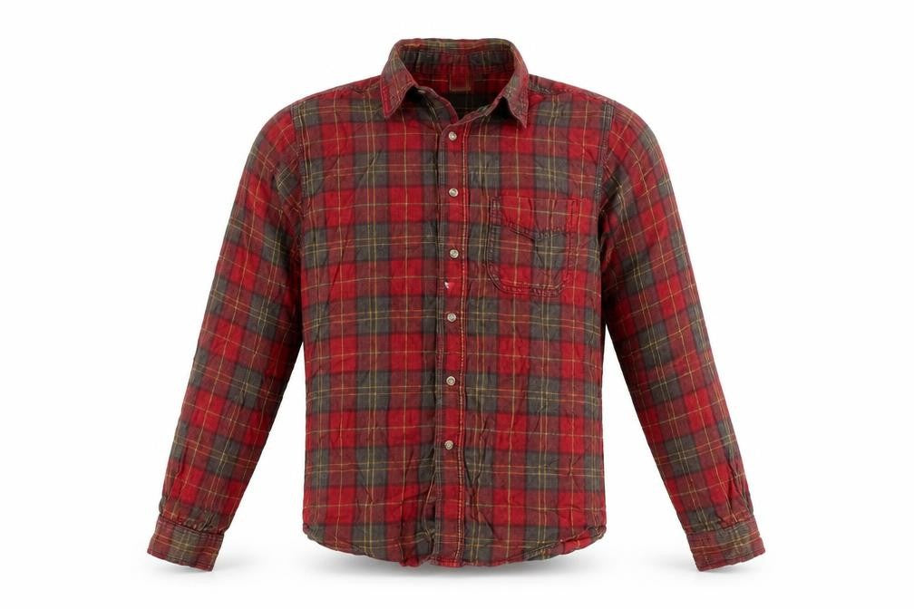 Cotton Traders Men's Red Plaid Button-Up Shirt S