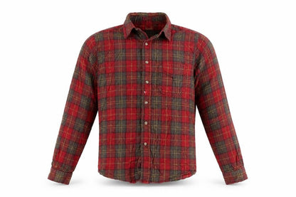 Cotton Traders Men's Red Plaid Button-Up Shirt S