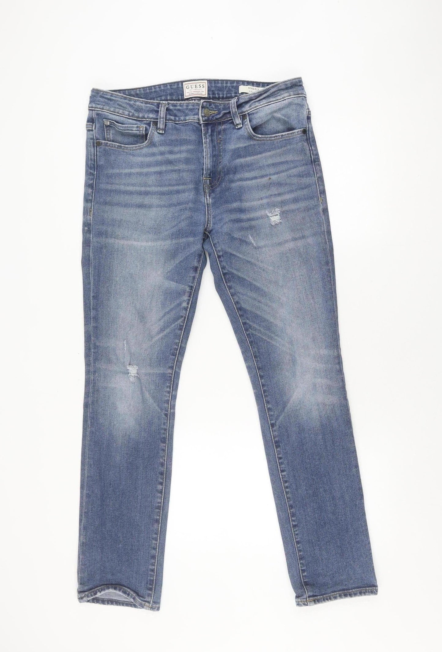 Guess Men's Blue Skinny Jeans 33 Slim Fit