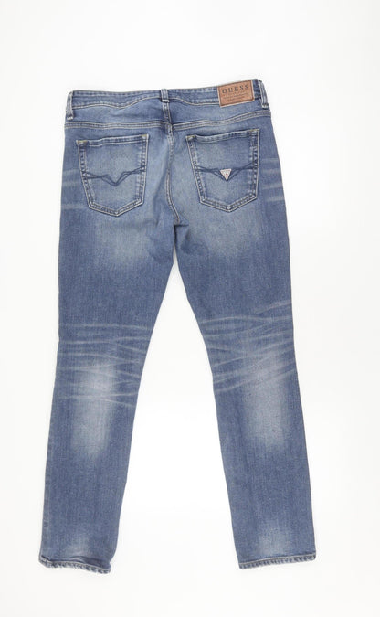 Guess Men's Blue Skinny Jeans 33 Slim Fit
