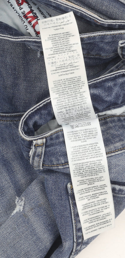 Guess Men's Blue Skinny Jeans 33 Slim Fit