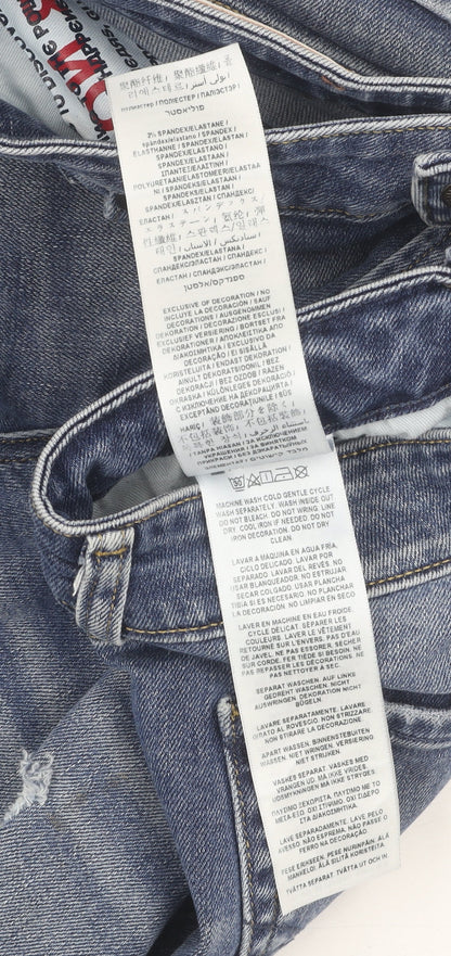 Guess Men's Blue Skinny Jeans 33 Slim Fit