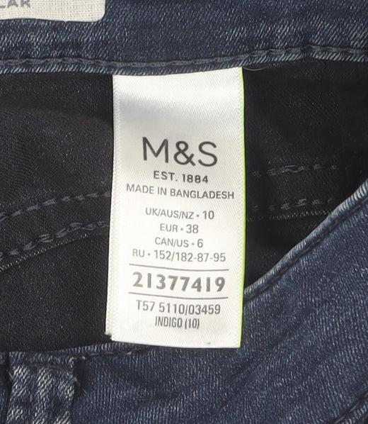 Womens UK Size 10 Marks and Spencer Regular Fit Skinny Blue Jeans