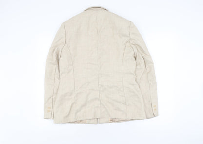 Autonomy Women's Beige Blazer, Size 14, Business Suit Jacket