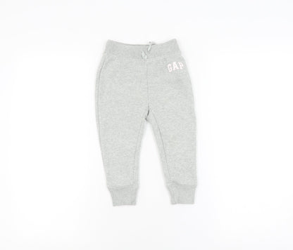 GAP Girls Grey Jogger Trousers 2 Years, Elastic Waist