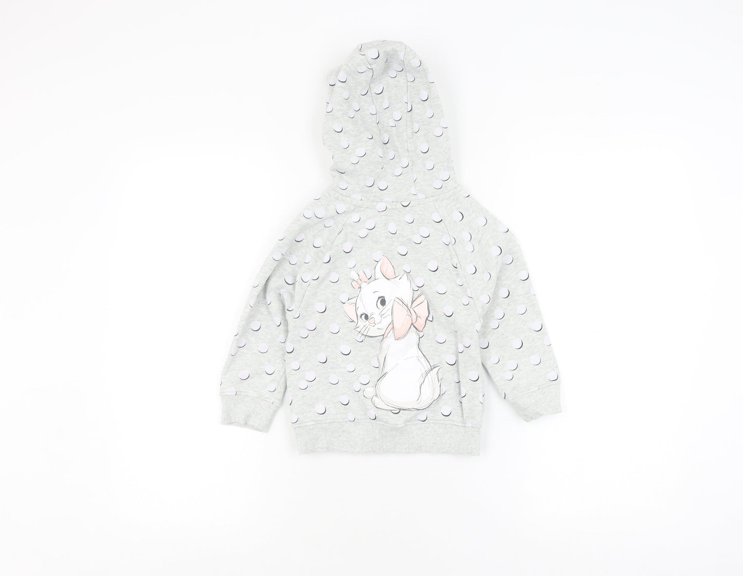 Next Girls Grey Animal Print Full Zip Hoodie 3-4 Years