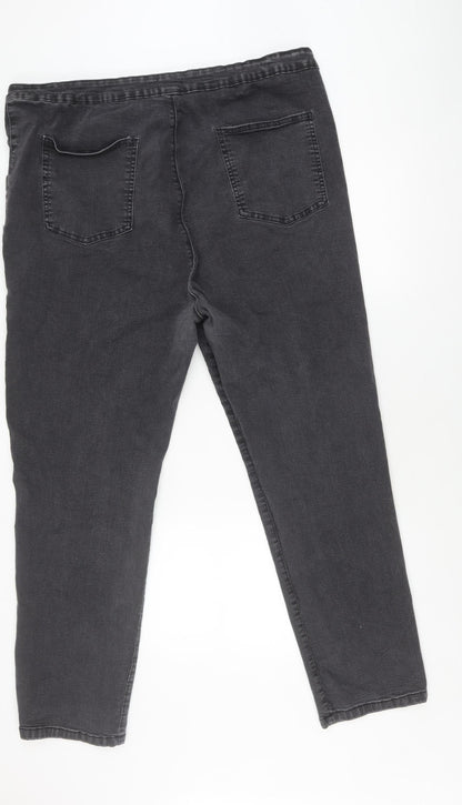 PrettyLittleThing Women's Black Distressed Jeans Size 28