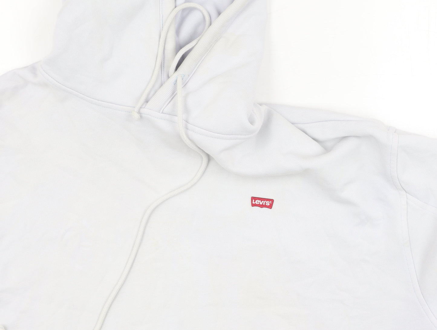Mens UK Size M Levi's White Pullover Hoodie