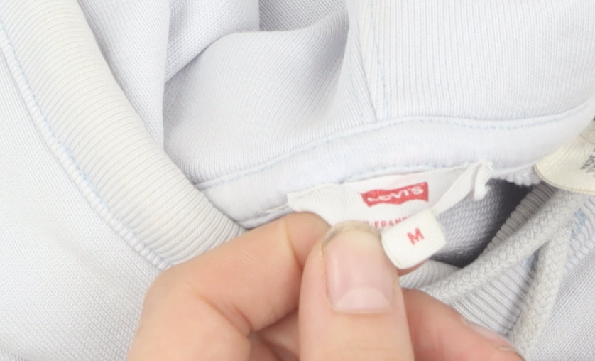 Mens UK Size M Levi's White Pullover Hoodie