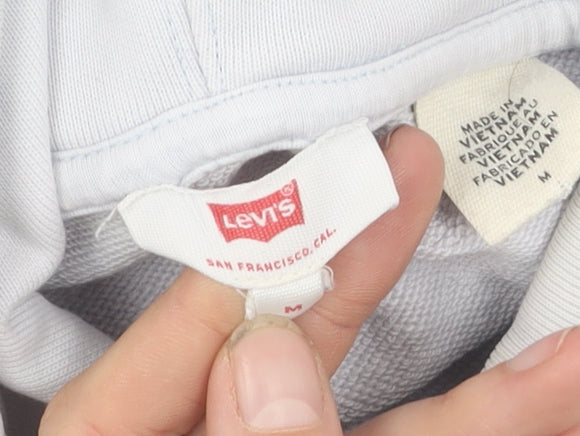 Mens UK Size M Levi's White Pullover Hoodie