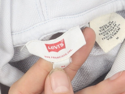 Mens UK Size M Levi's White Pullover Hoodie