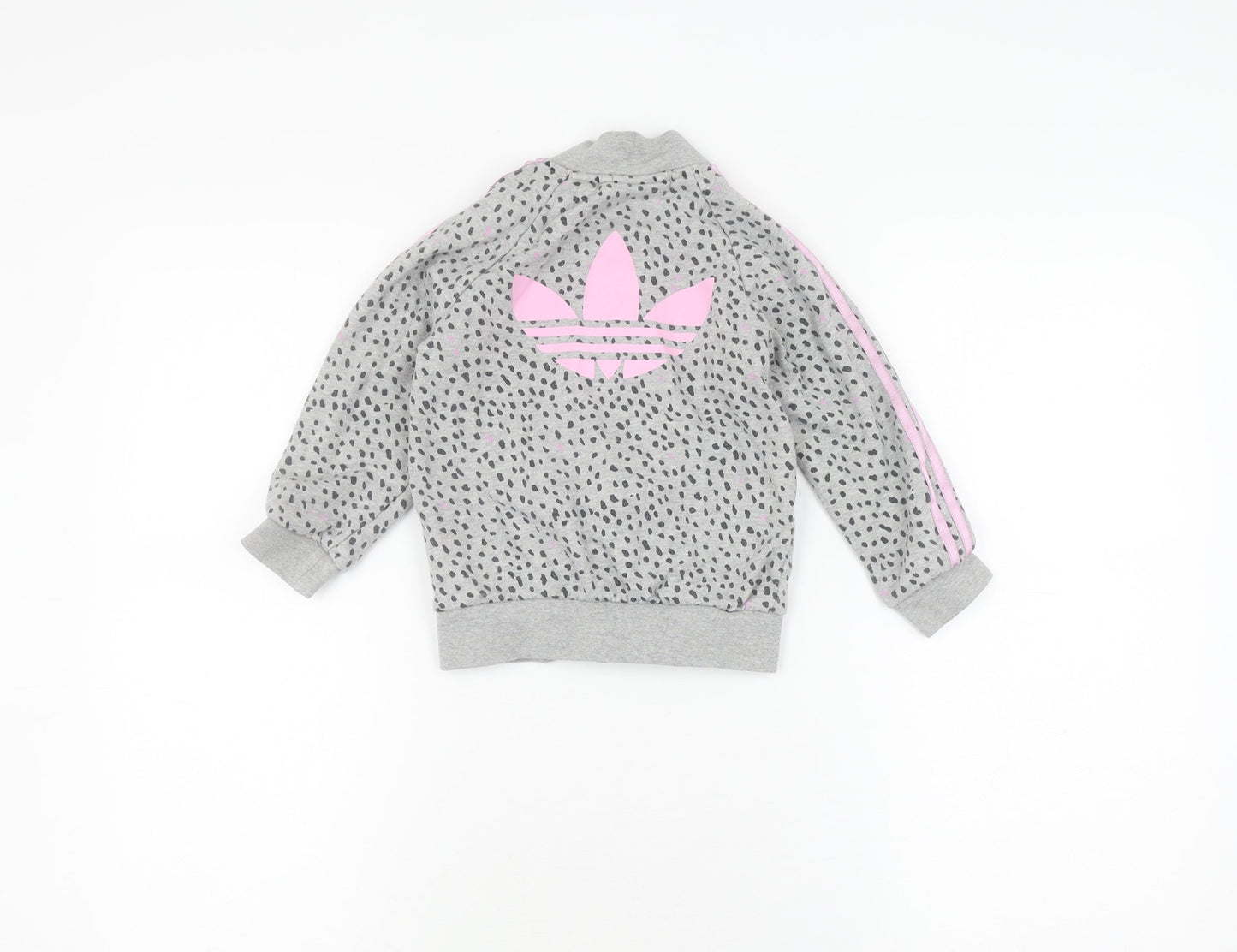 Adidas Girls Grey Bomber Jacket 2-3 Years Casual