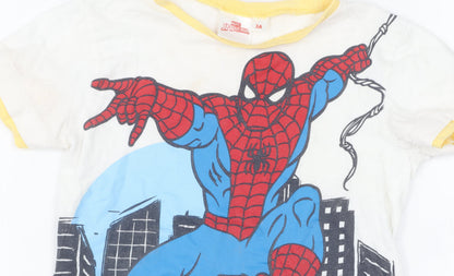 Marvel Spider-Man Boys White T-Shirt, 3 Years, Short Sleeve