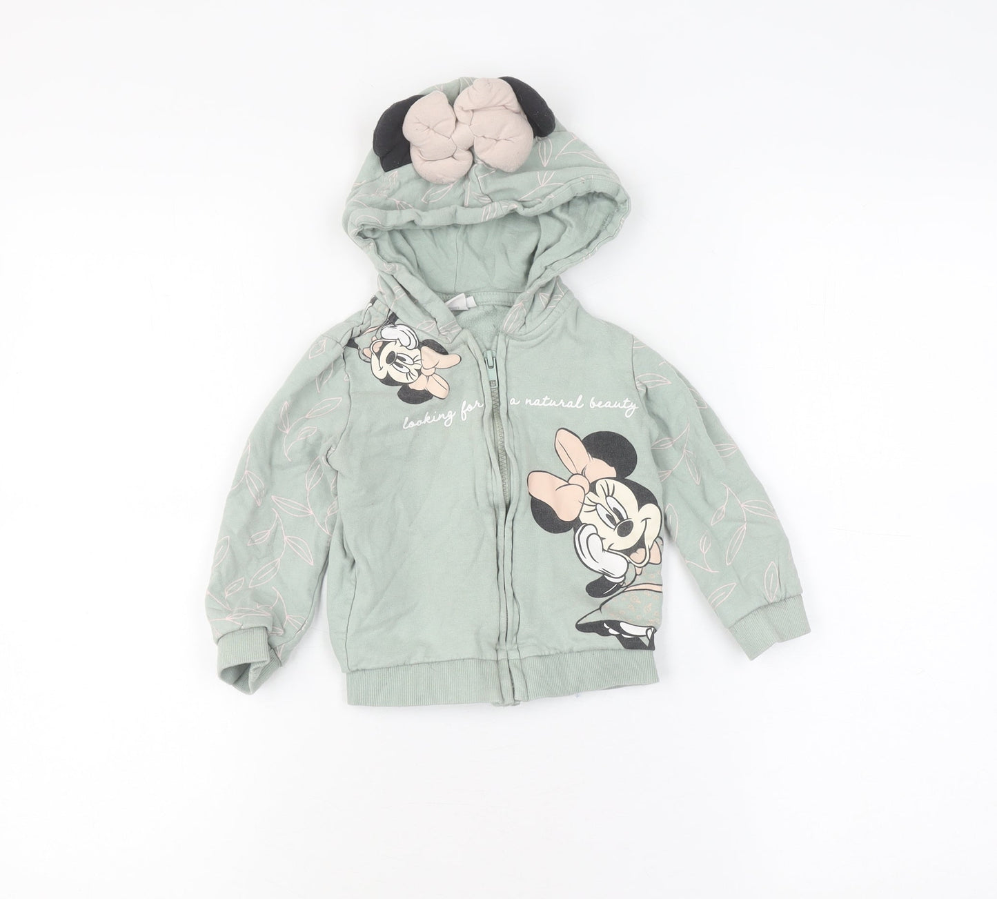Disney Unisex Baby Green Minnie Mouse Full Zip Jumper 12-18M