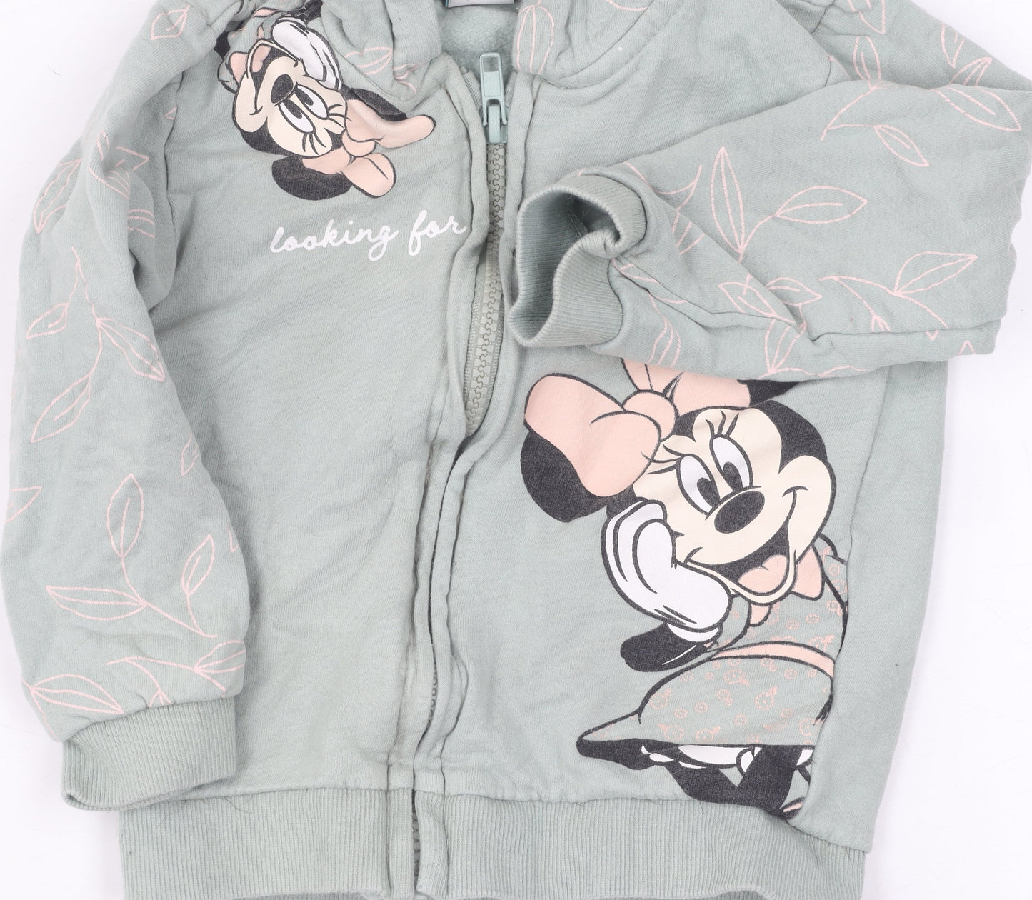 Disney Unisex Baby Green Minnie Mouse Full Zip Jumper 12-18M