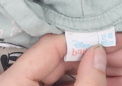 Disney Unisex Baby Green Minnie Mouse Full Zip Jumper 12-18M