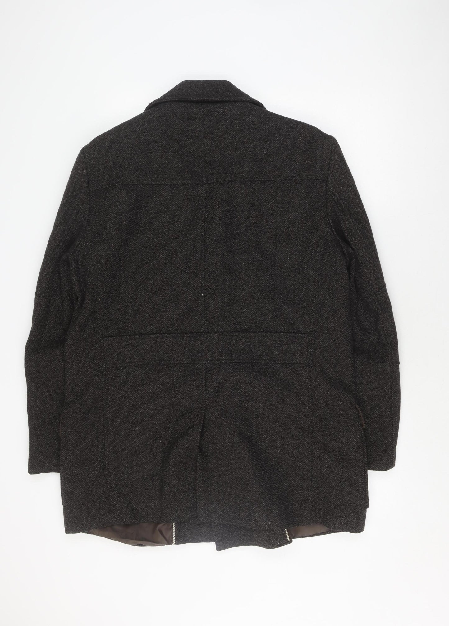 Mens UK Size L Rocha John Rocha Black Pea Coat