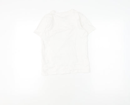 Barbie Girls White T-Shirt 7-8 Years, Graphic Print Jersey