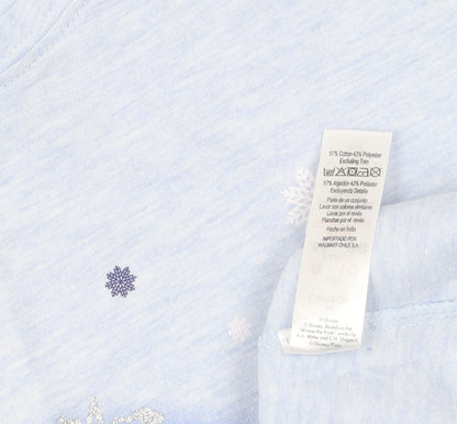 Disney at George Blue Girls T-Shirt 8-10 Winnie the Pooh Glitter