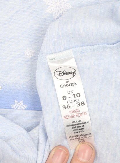 Disney at George Blue Girls T-Shirt 8-10 Winnie the Pooh Glitter