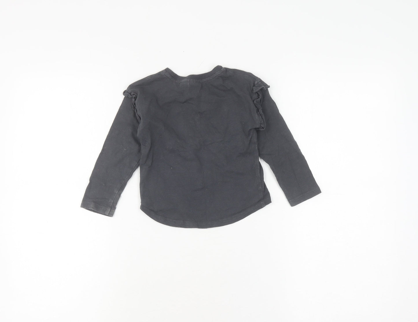 Disney at Primark Girls Black Minnie Mouse Long Sleeve T-Shirt 2-3 Years