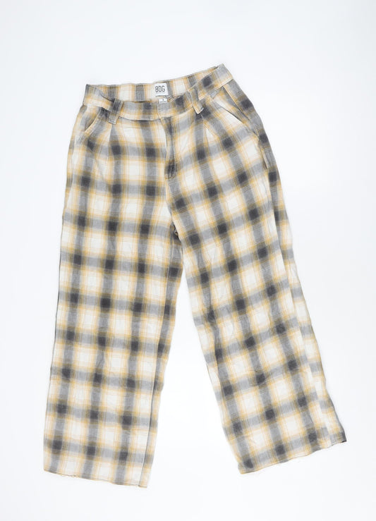BDG Women's Multicoloured Plaid Trousers, Size S, Flannel
