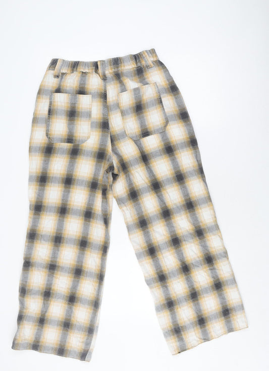 BDG Women's Multicoloured Plaid Trousers, Size S, Flannel