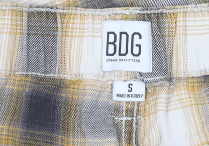 BDG Women's Multicoloured Plaid Trousers, Size S, Flannel