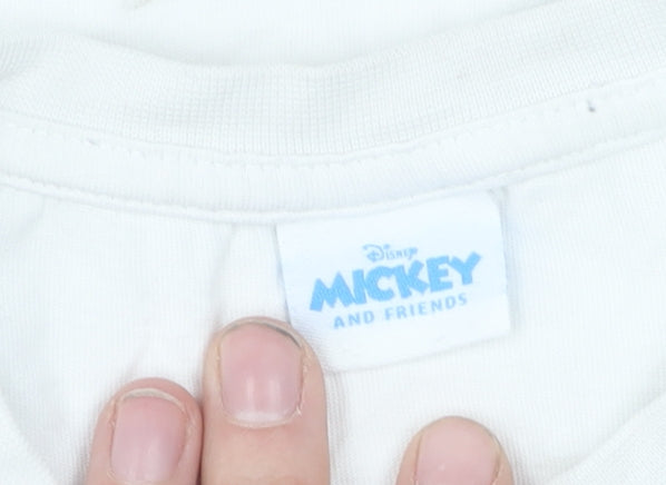 Disney Girls White Mickey Mouse Graphic T-Shirt 5-6 Years