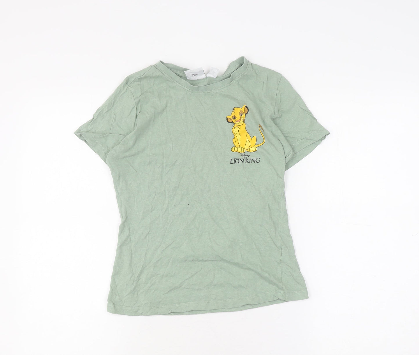 Disney Girls Green Lion King T-Shirt XS Short Sleeve
