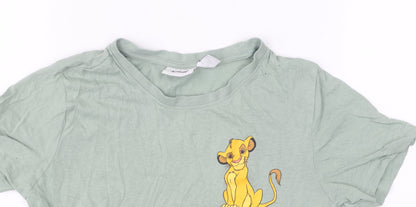 Disney Girls Green Lion King T-Shirt XS Short Sleeve