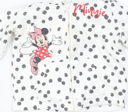 Disney Girls Hooded Jacket Minnie Mouse 9-12 Months Polka Dot